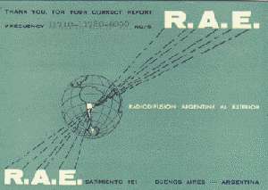 R.A.E.    Radio Argentinien   vom 05.11.1968