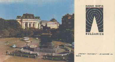 Radio Sofia,  Bulgarien  vom 01. Mai 1968