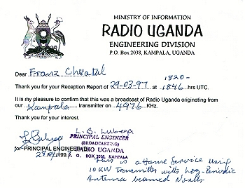 Radio Uganda, vom 29. März 1997