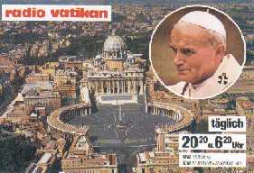 Ansichtskarte von Radio Vatican, Februar 1999